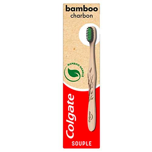 COLGATE – Cepillo de dientes flexible de bambú con cerdas infusionadas con carbón para dientes sensibles