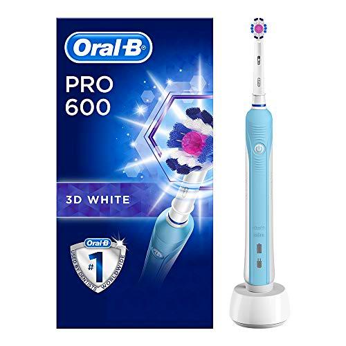 Oral-B Pro 600 White&amp;Clean - Cepillo de dientes eléctrico de rotación (eficiencia energética A++)