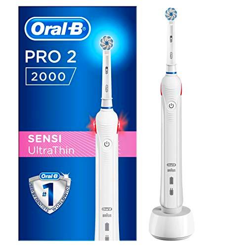 Oral-B PRO 2 2000 Sensi Ultrathin Cepillo de dientes eléctrico recargable con tecnología de braun
