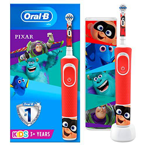 Oral-B Cepillo eléctrico recargable para niños, 1 mango con personajes Disney lo mejor de Pixar