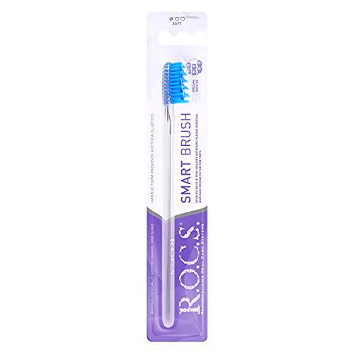 rocs Cepillo de dientes para adultos, modelo suave, 18 g