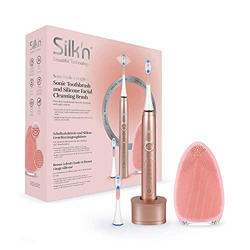 Silk'n SonicSmile - Cepillo de dientes eléctrico y cepillo facial brillante