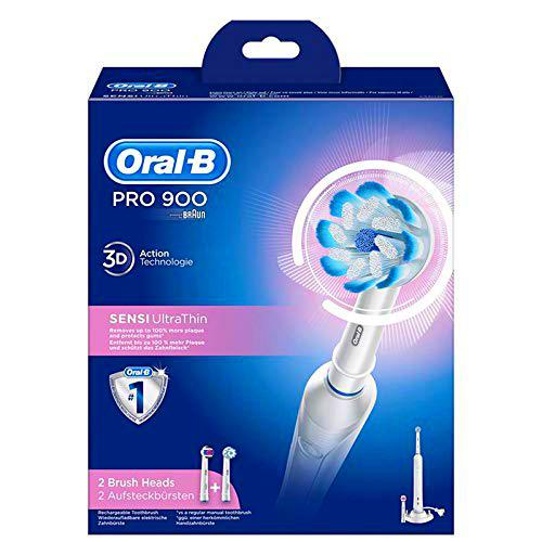 Oral-B Pro 900 3D Cepillo Dental Eléctrico, 2 Cabezales