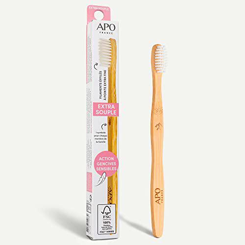 APO - Cepillo de dientes de bambú para adulto