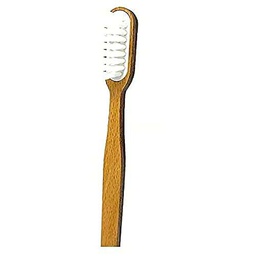 Cepillo de dientes recargable de madera de haya, medio.