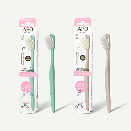 APO - Cepillo de dientes recargable para adultos (1 mango + 2 cabezas)