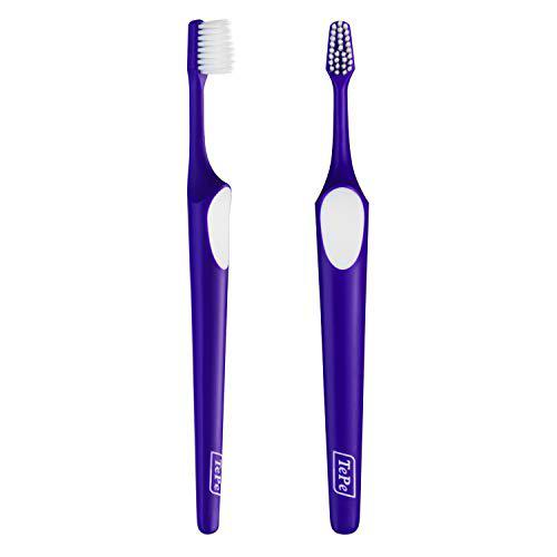 TePe Cepillo de dientes compacto Supreme con forma cónica con cerdas cortas y largas para una limpieza óptima y suave entre los dientes
