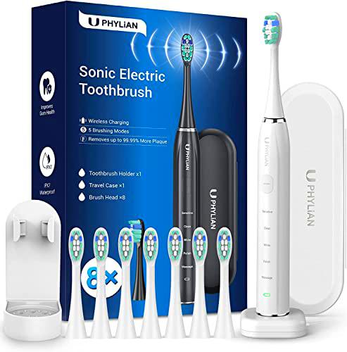 Cepillo de dientes eléctrico Sonic para limpiar dientes blanqueadores para adultos