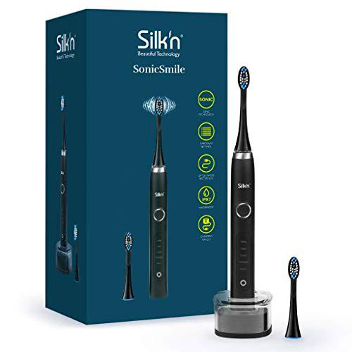 Silk'n SonicSmile Black - Cepillo de dientes eléctrico para dientes limpios y blancos