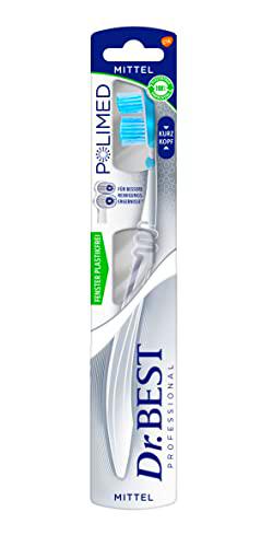 Dr.BEST Polimed - Cepillo de dientes de cabeza corta (1 unidad) para un rendimiento de limpieza hasta un 63% mejor en lugares de difícil acceso*