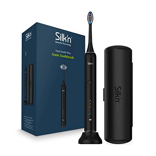 Silk`N Sonicsmile Plus, Negro, Cepillo Eléctrico Sónico para Unos Dientes Limpios y Blancos