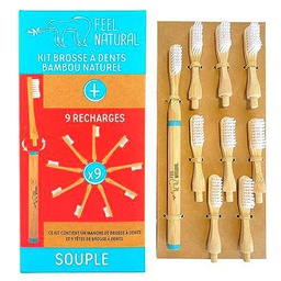 Kit de cepillo de dientes 9 cabezales recargables - Medium