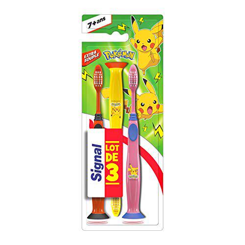 Signal Signal - Cepillo de dientes para junior de 7 años Pokémon extra suave