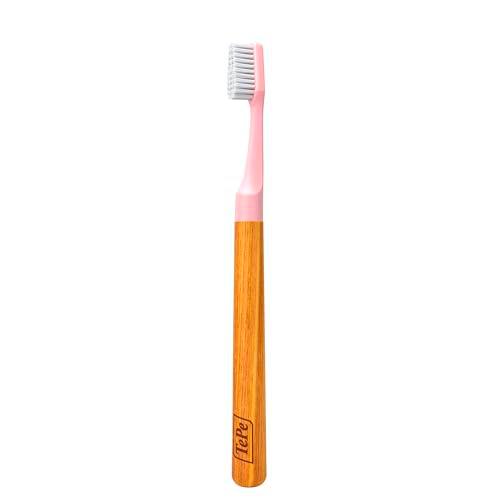 TePe Choice - Cepillo de dientes suave, rosa, 1 mango de madera