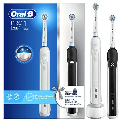 Oral-B Pro 1 790 Duo Sensitive White/Black. Duo De Cepillos Eléctricos Recargables Con Tecnología De Braun de Oral-B