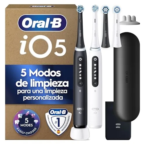Oral-B iO 5N Cepillos de Dientes Eléctricos, Negro Y Blanco