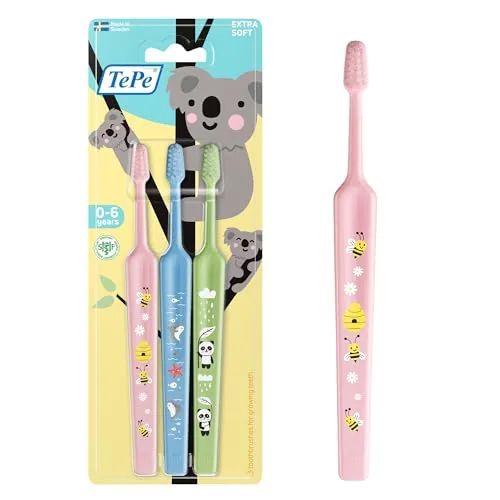 Cepillo de Dientes TePe Mini, Extra Suave, Colores Surtidos