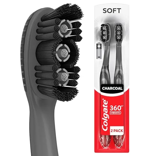 Colgate Paquete de cepillos de dientes eléctricos desechables con 1 pila AAA incluida