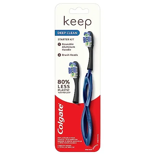 Colgate Keep - Cepillo de dientes con cabeza reemplazable