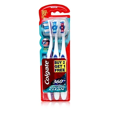 Colgate Cepillo de dientes de 360 grados, limpieza de boca entera