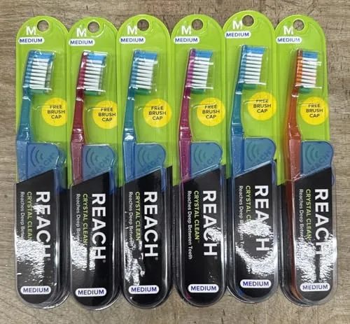 Reach Crystal Clean Cepillo de dientes de cerdas medianas