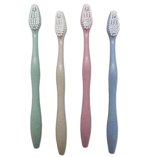4 cepillos de dientes para adultos, paquete familiar a granel de Dental Aesthetics