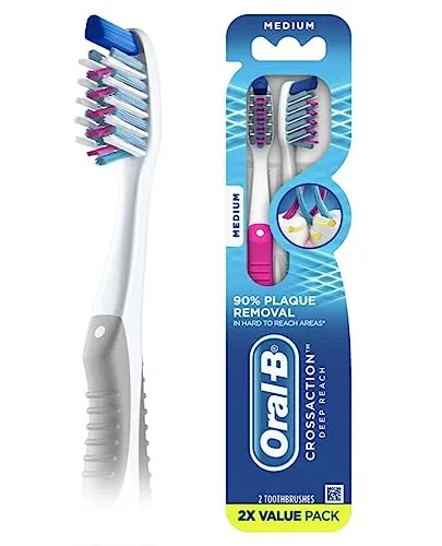 Oral-B CrossAction Deep Reach - Cepillo de dientes manual de alcance profundo