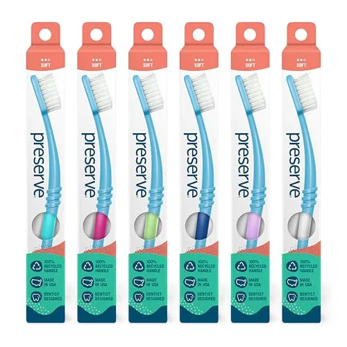Preserve - Cepillo de dientes para adulto (6 unidades