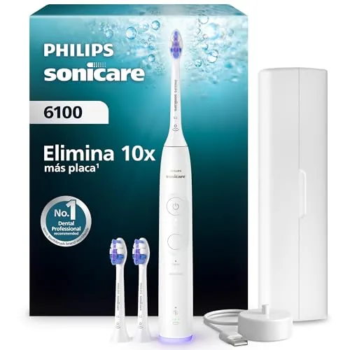 Philips Sonicare 6100 cepillo dental eléctrico, sónico con 2 modos de cepillado y 3 niveles de intensidad