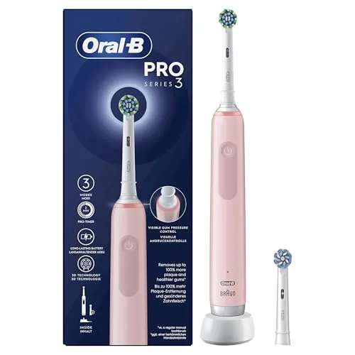 Oral-B Pro Series 3 Cepillo de Dientes Eléctrico con Mango Recargable y 2 Cabezales
