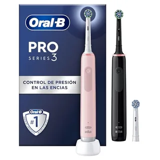 Oral-B Pro 3 3900N Cepillos de Dientes Eléctricos, Negro y Rosa