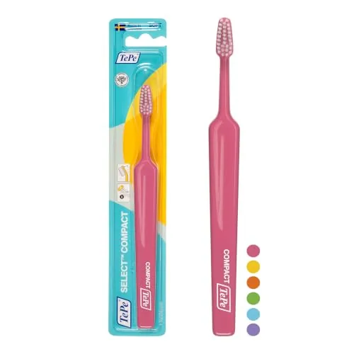 Cepillo de Dientes TePe Select Compact, Suave, Colores Surtidos