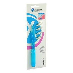Miradent I-Prox P. - Cepillo con mango para huesos (4 pinceles), color azul