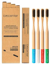 Cepillos de dientes de Bambú para Adulto - caja de 4 unidades