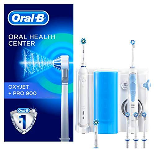 Oral-B Estación de Cuidado Bucal: Oral-B PRO 900 Mango de Cepillo Eléctrico + Oxyjet Irrigador con Tecnología Braun