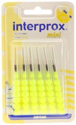 Interprox Mini - 4867799 interdentaires - Cabezales Blister de 6 - amarillo