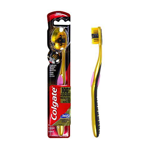 Colgate - Cepillo de dientes suave (360 grados), color dorado