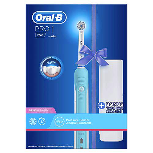 Oral-B Pro 750 Sensi Ultrathin Adulto Azul - Cepillo de dientes eléctrico (Batería
