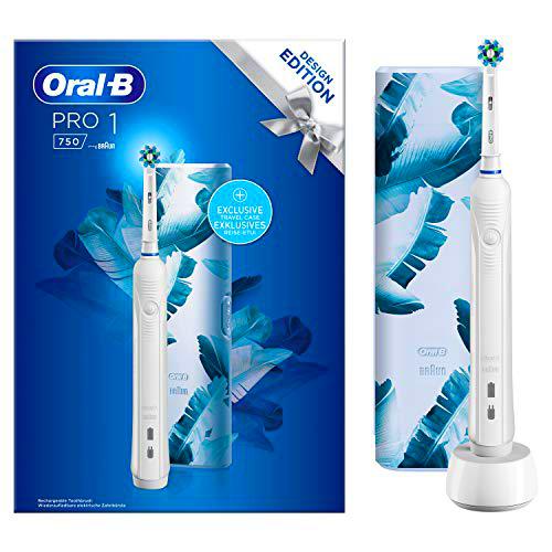 Oral-B Pro 1 750 - Cepillo de dientes eléctrico (incluye estuche de viaje incluido)