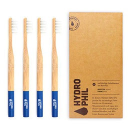 Hydro Phil SOSTENIBLE Cepillo de dientes de bambú azul suave (4 unidades suave