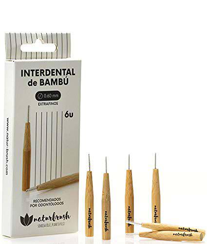 NATURBRUSH Cepillo INTERDENTAL Extra Fino 0,6MM Bambu 6 UDS