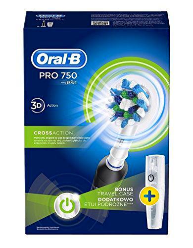 Oral-B PRO 750, Cepillo de dientes eléctrico, Negro