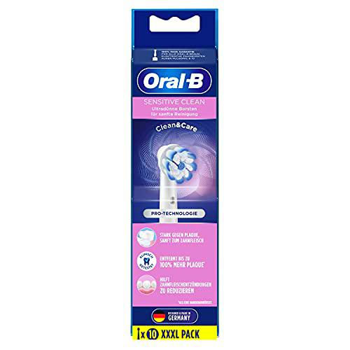 Oral-B Sensitive Clean - Juego de 10 cabezales de cepillo de dientes para limpieza suave