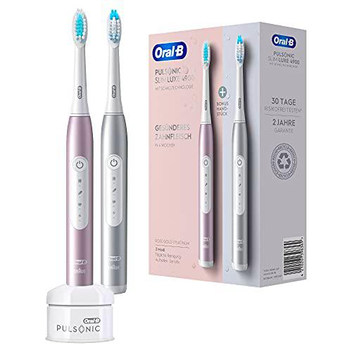 Oral-B Pulsonic Slim Luxe 4900 - Cepillo de dientes eléctrico sónico para encías más sanas en 4 semanas