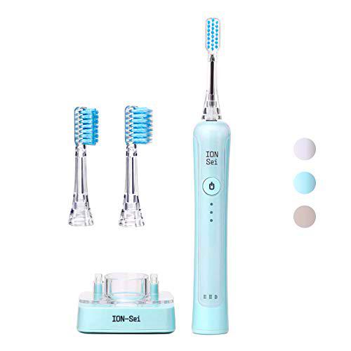 ION-Sei, Cepillo de dientes eléctrico con tecnología de iones patentada de Japón (Lake Blue).