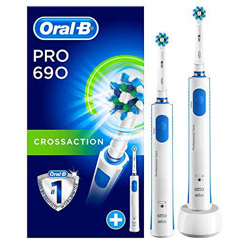 Oral-B PRO 690 CrossAction - Pack De 2 Cepillos De Dientes Eléctricos