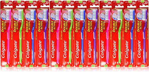 Colgate Cepillo de dientes mediano de doble acción, COL129