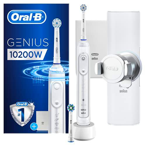 Oral-B Genius 10200W Elektrische Zahnbürste Rotierend/Oszilierend/Pulsieren Blanco