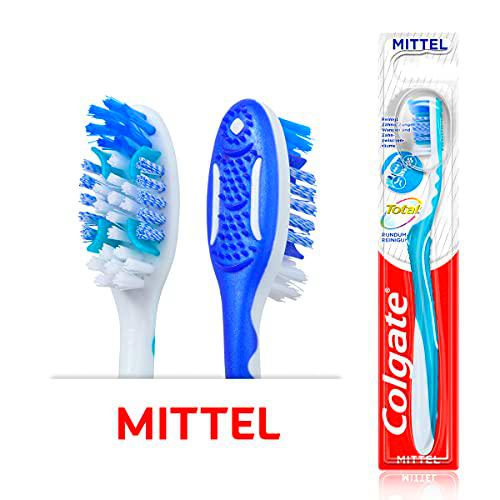 Colgate Cepillo de dientes de limpieza total, medio