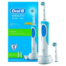 Oral-B Vitality CrossAction - Cepillo de dientes eléctrico recargable y 2 recambios